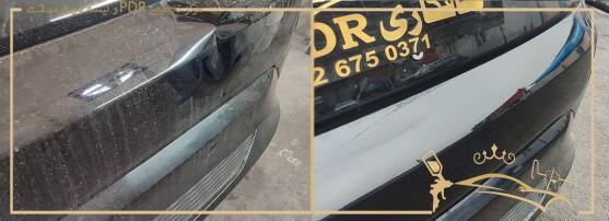 قبل و بعد اصلاح خودرو با صافکاری بدون رنگ