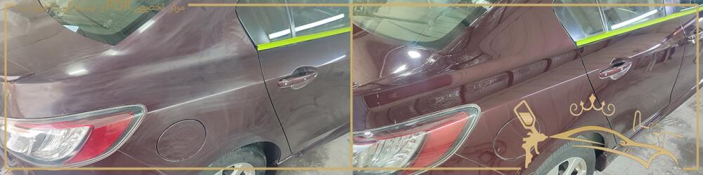 رفع آفتاب سوختگی خودرو مزدا 3n احیای رنگ خودرو مزدا 3n