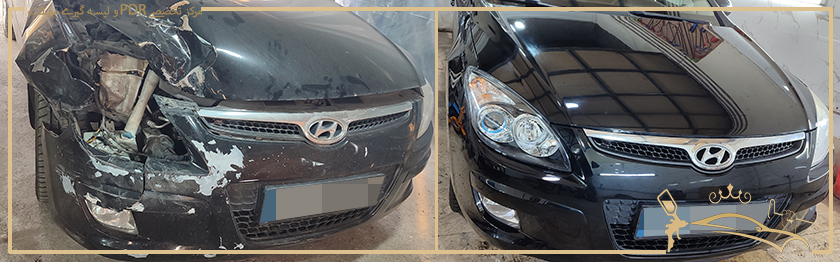 نمونه کار نقاشی حرفه ای ماشین هیوندا در تهران-تطابق کامل رنگ با بدنه اصلی